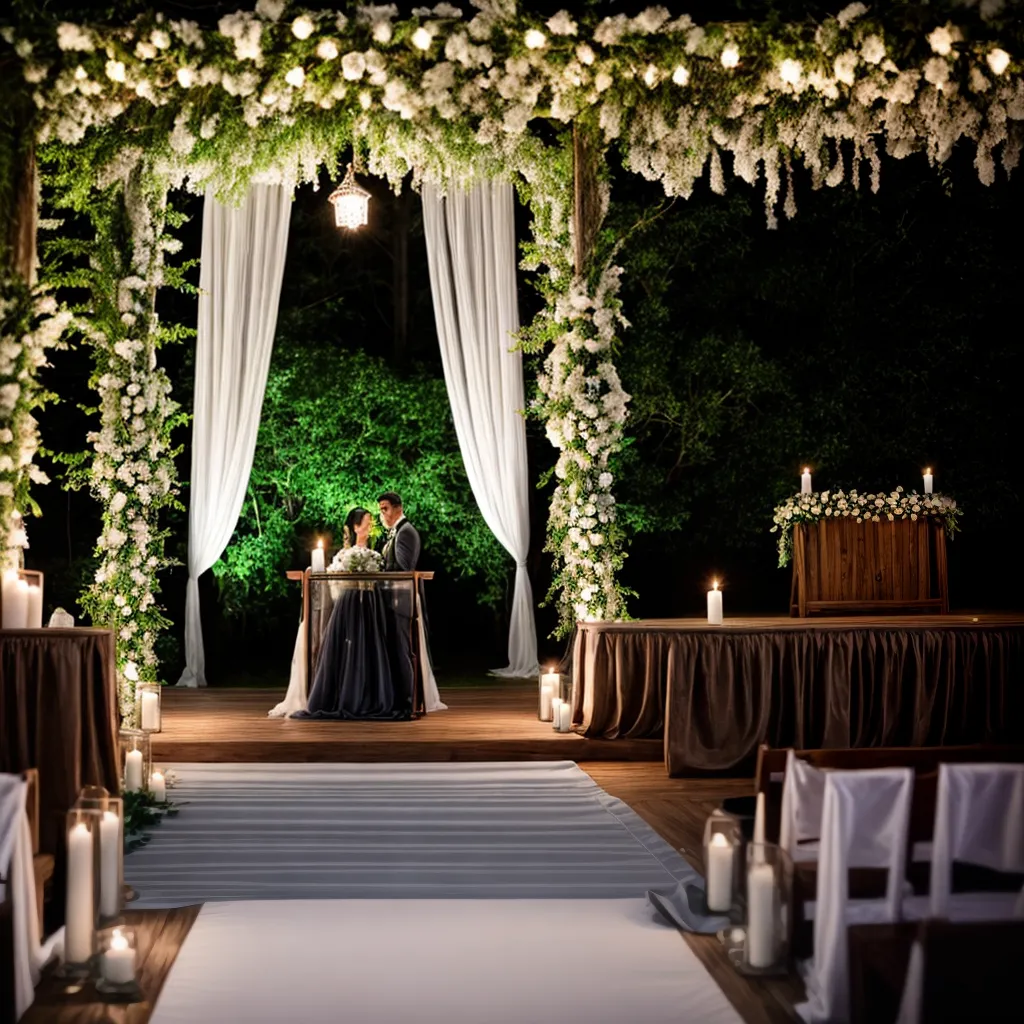 altar rustico flores brancas casamento