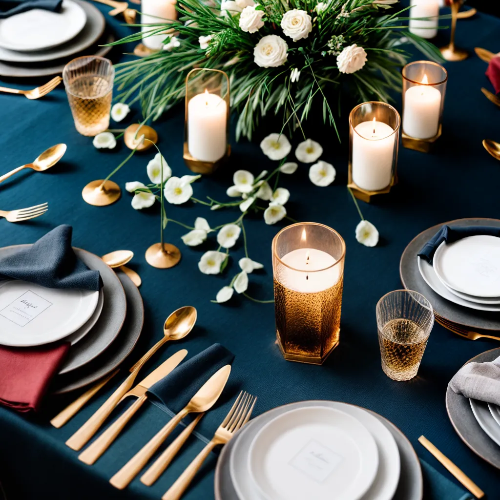 mesa casamento minimalista geometrica
