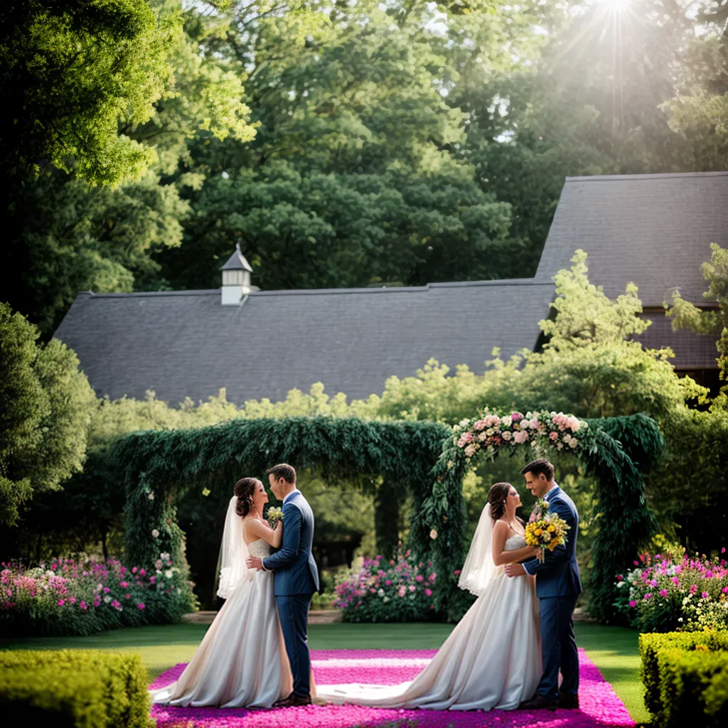 casamento jardim flores primavera noivos