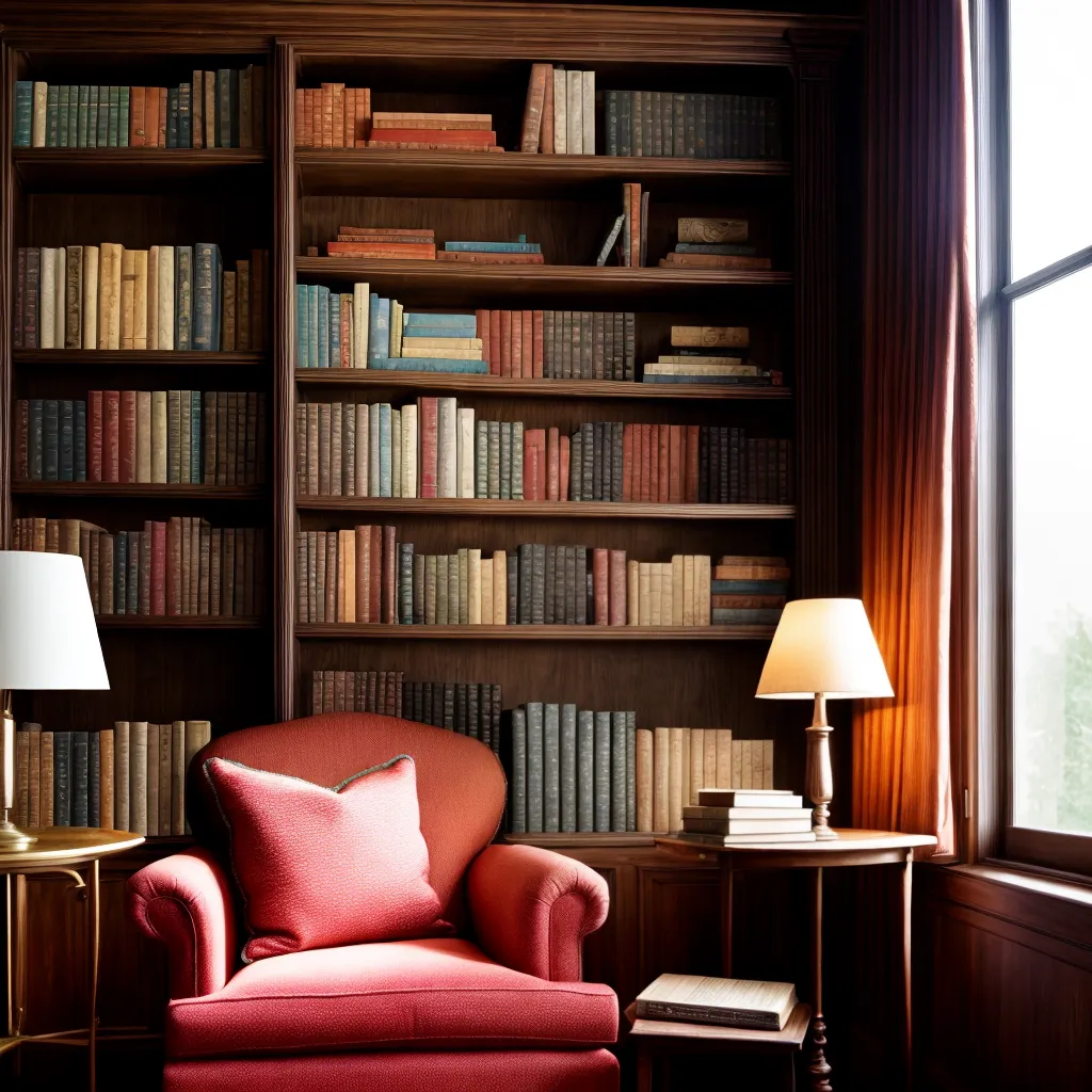 cantinho leitura poltrona vintage livros 3