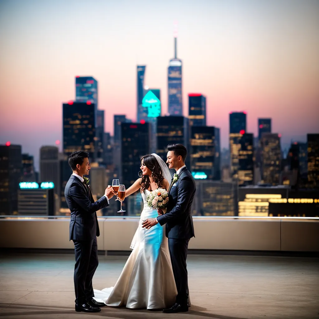 casal rooftop cidade casamento urbano