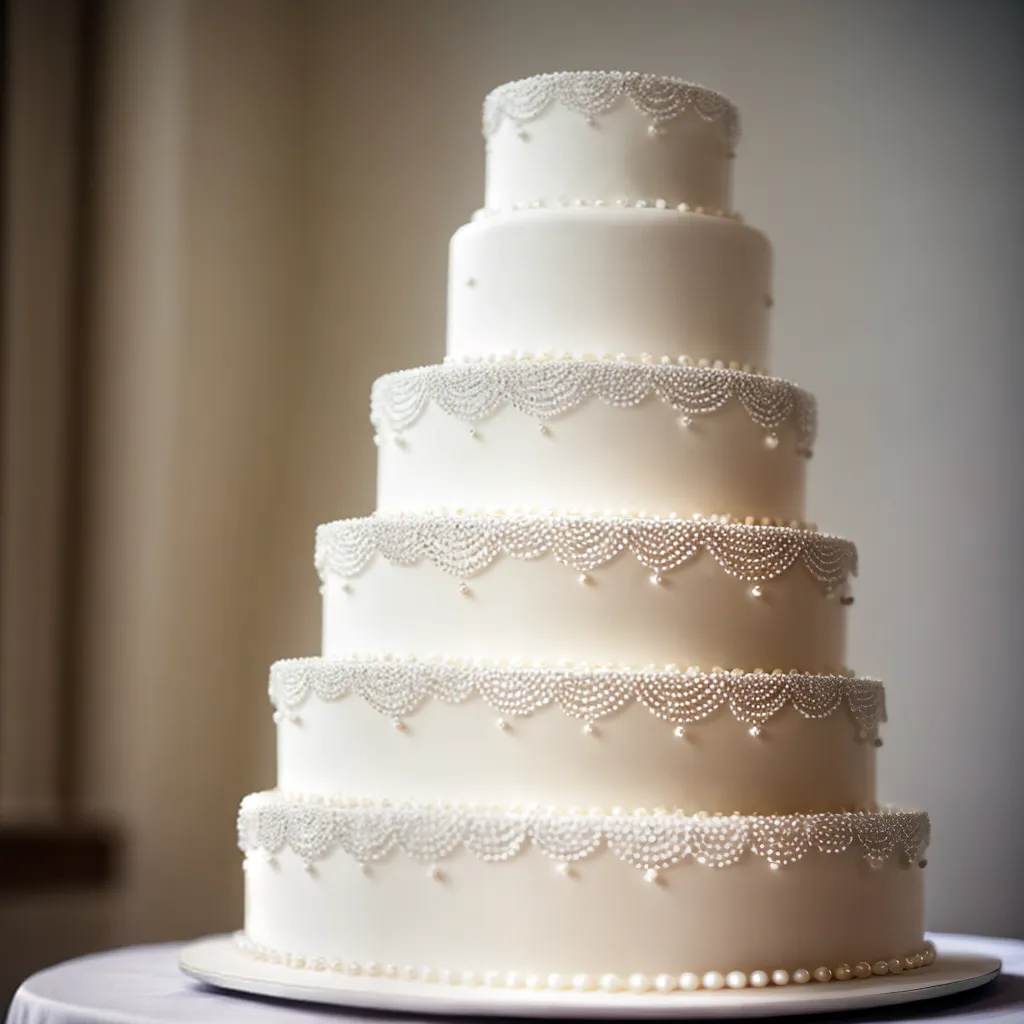 bolo casamento perolas elegancia