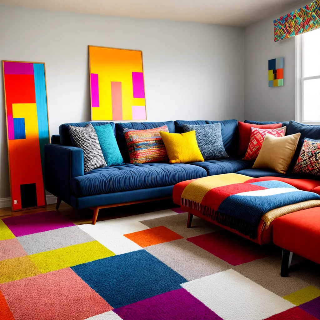 sala vibrante estampas cores