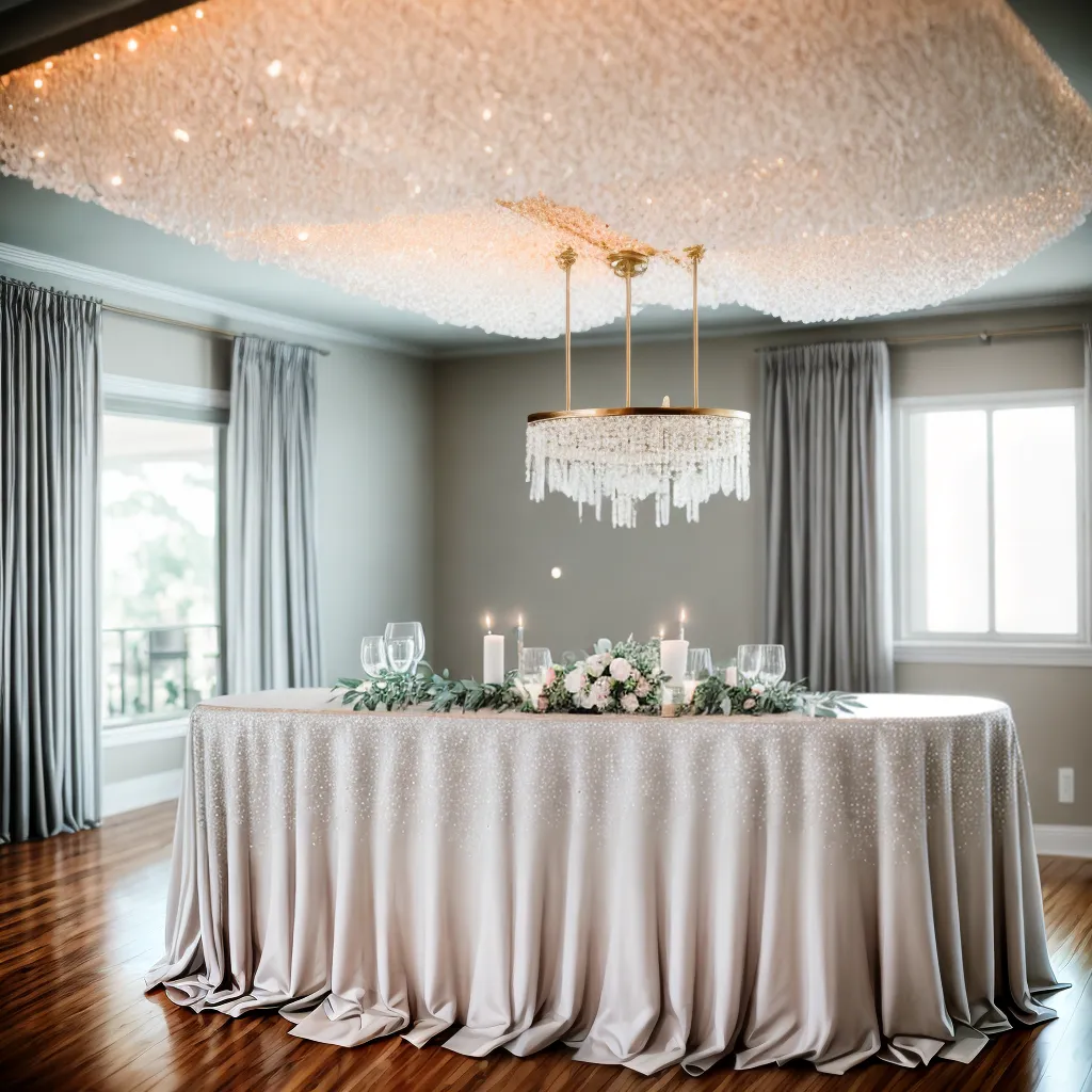 mesa casamento tule etereo