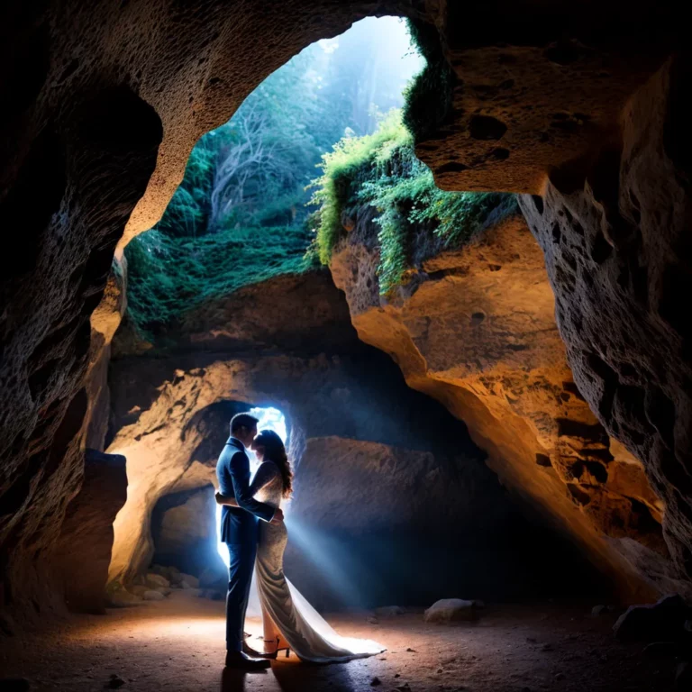 Casamento na caverna: ambiente único