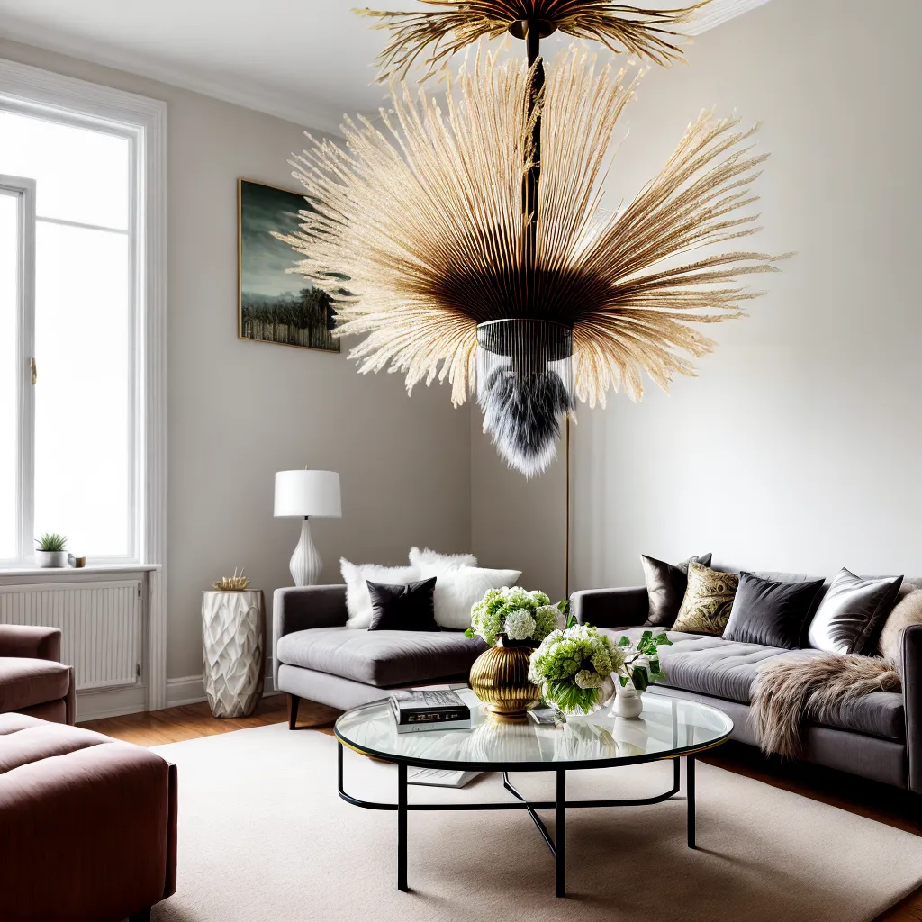 sala decorada penas exoticas 4