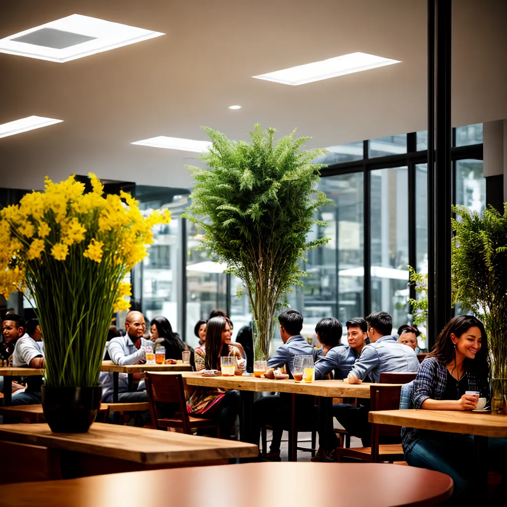 cafe comunal conversas flores comida