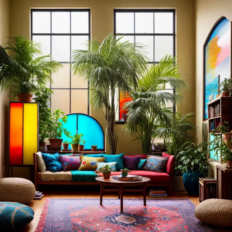 Decoração com vidros coloridos: estilo boho