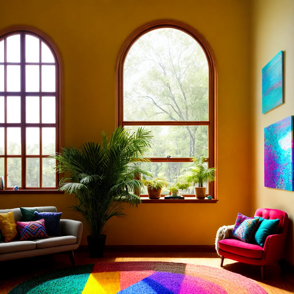 decoracao casa vidro colorido boho
