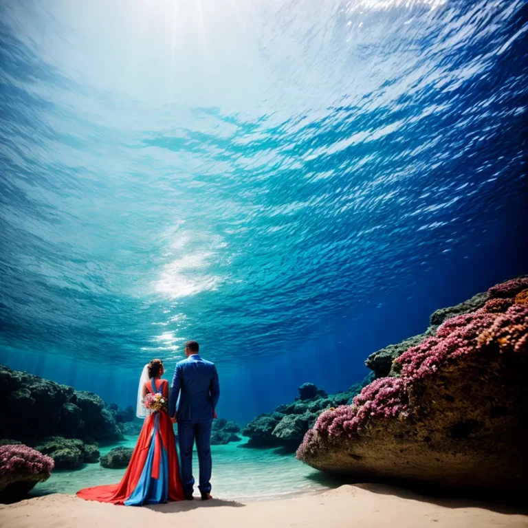 Casamento no aquário: tema oceano