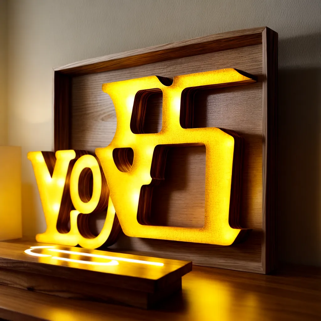letra luminosa vintage personalizada