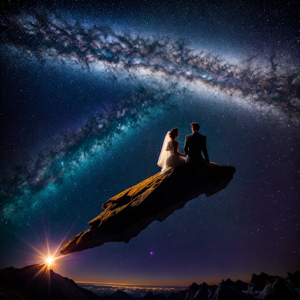 casamento espaco noiva noivo celestial