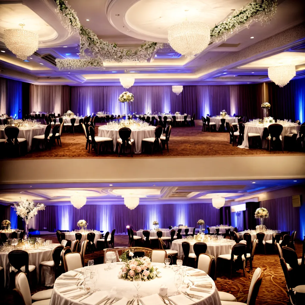 salao casamento decorado luzes flores