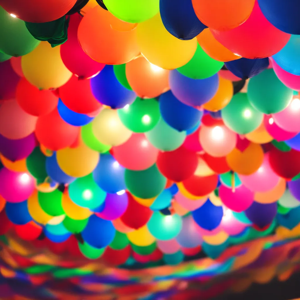 sala decorada fitas coloridas 1