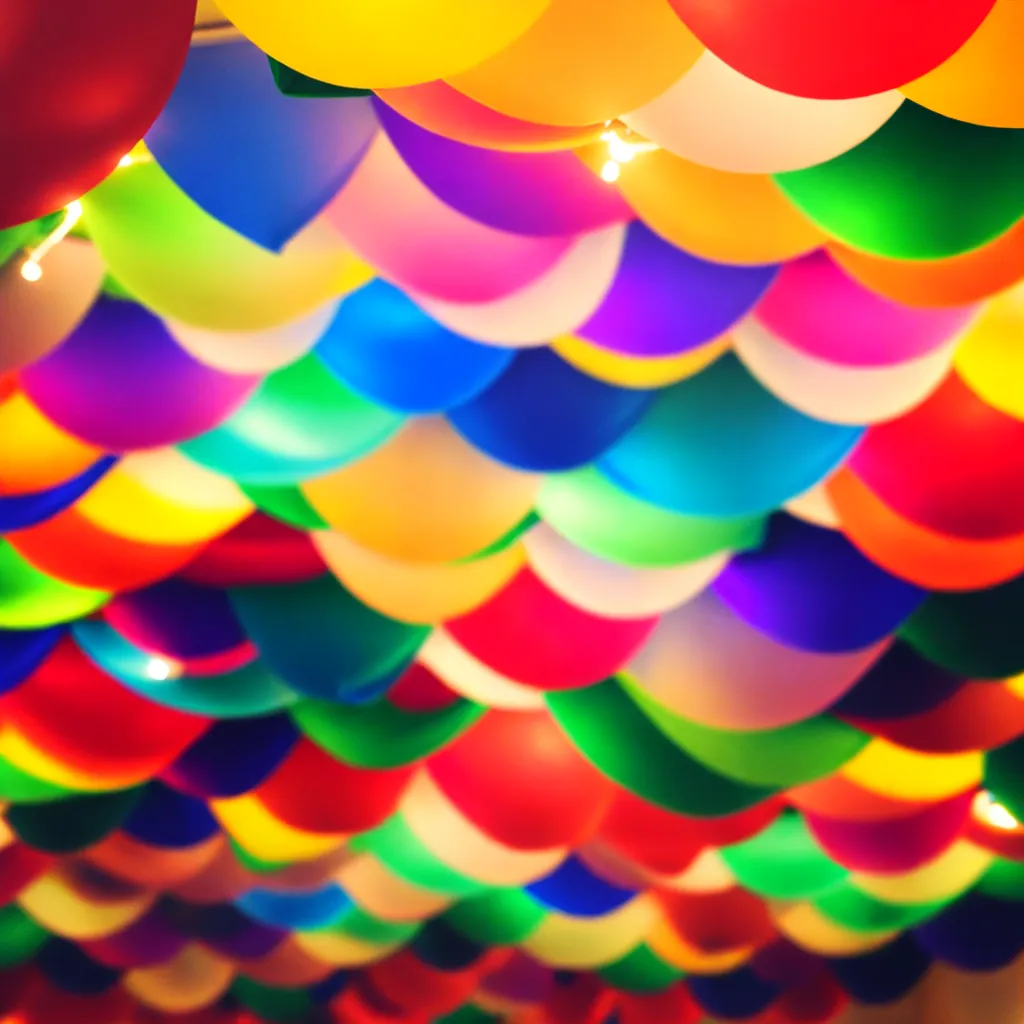 sala decorada fitas coloridas 3
