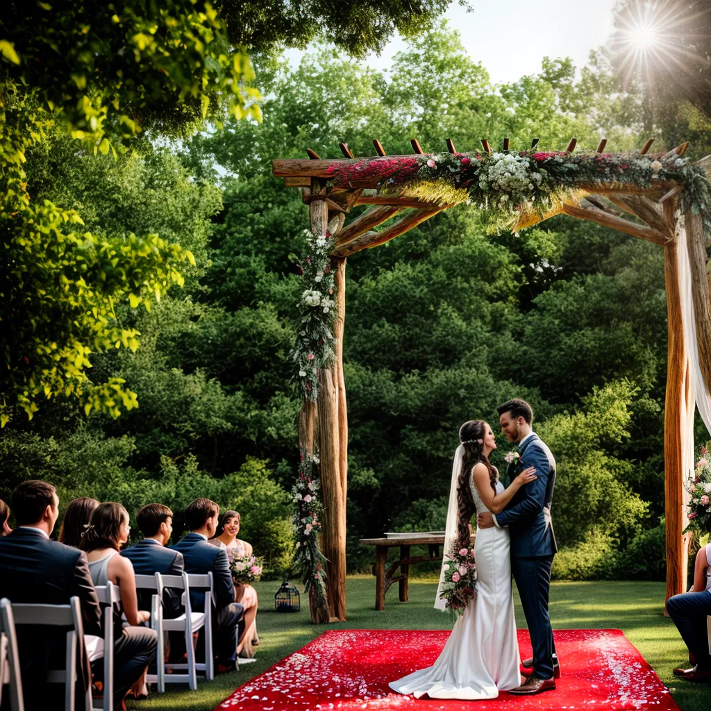casamento gazebo madeira flores sol por do sol