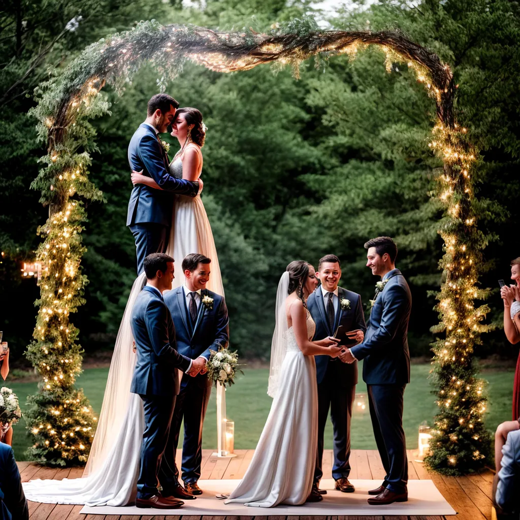 casamento ar livre luzes rustico