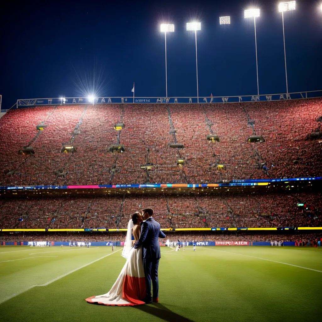 casal recem casado torcida estadio