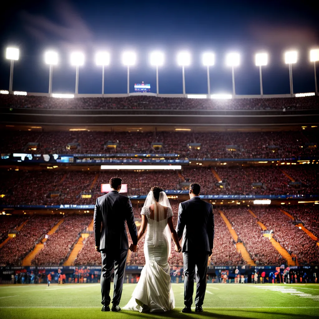 casamento estadio torcida noiva noivo