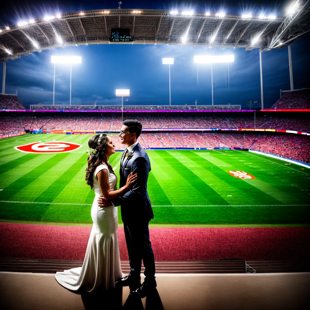 casamento estadio fas torcida amor