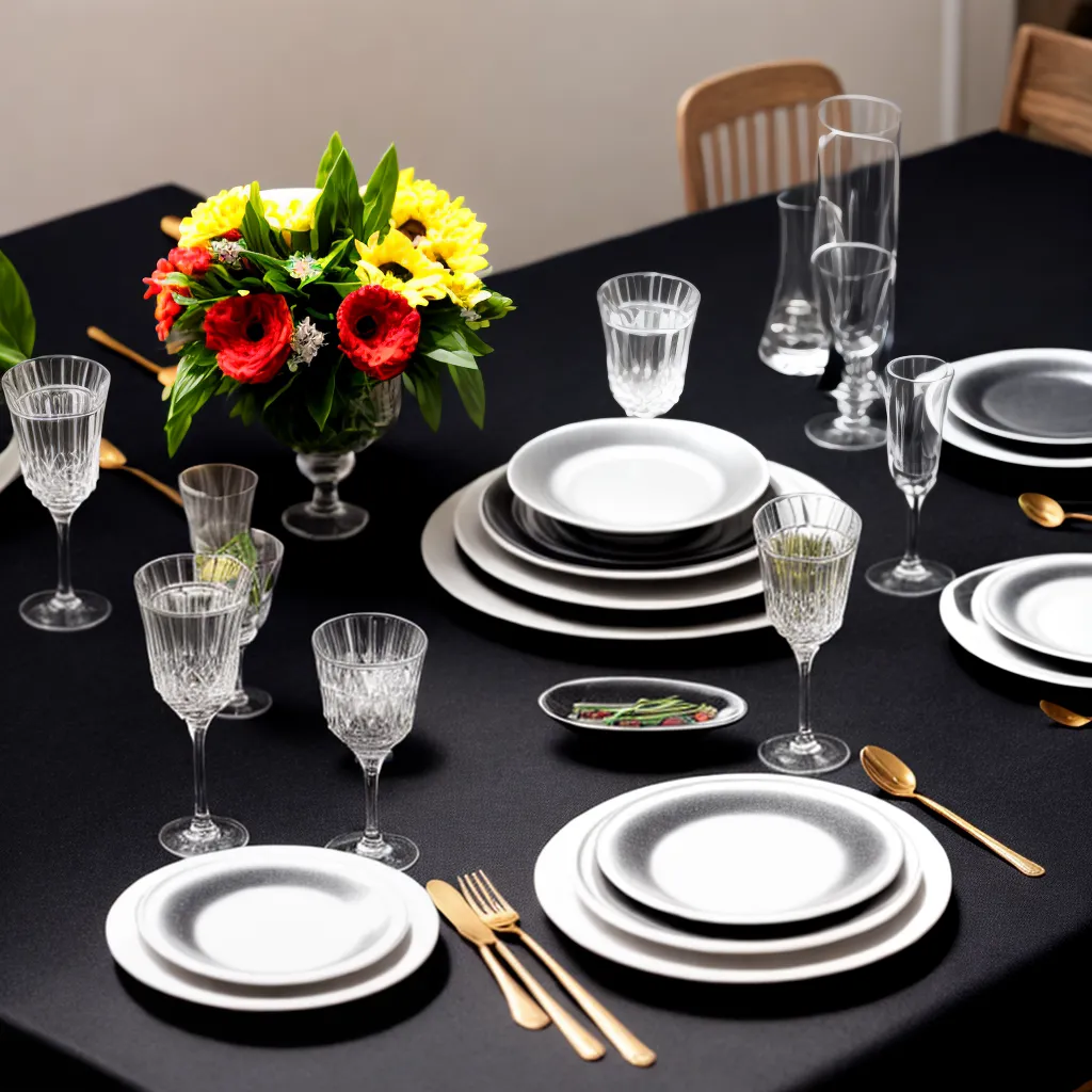 mesa jantar xadrez preto branco elegante