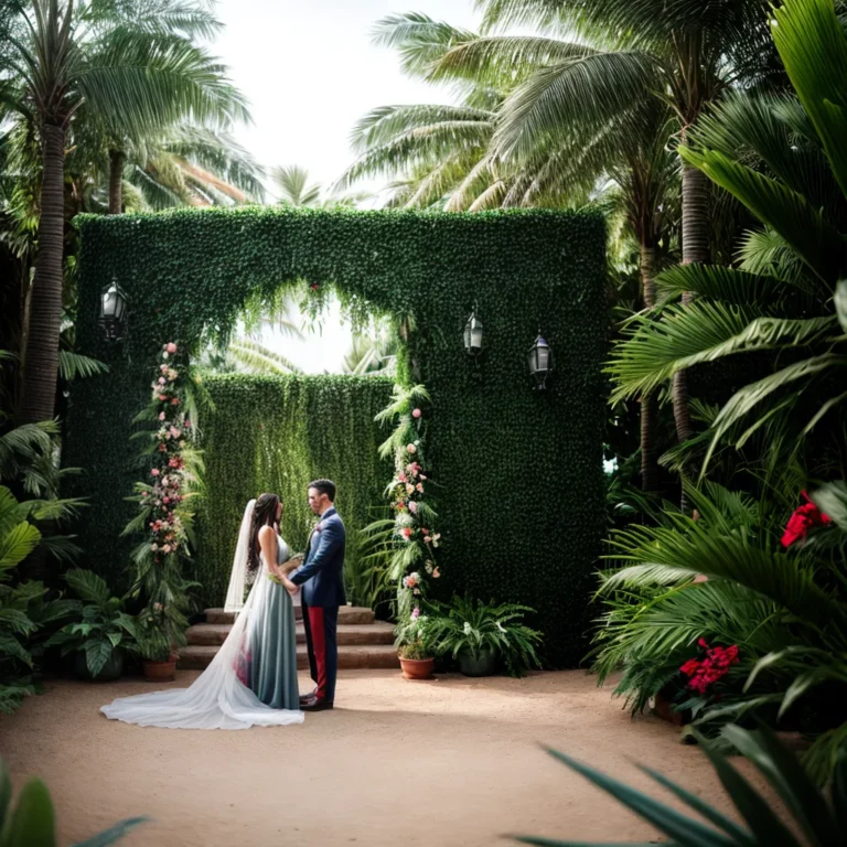 Casamento na estufa: ambiente exótico