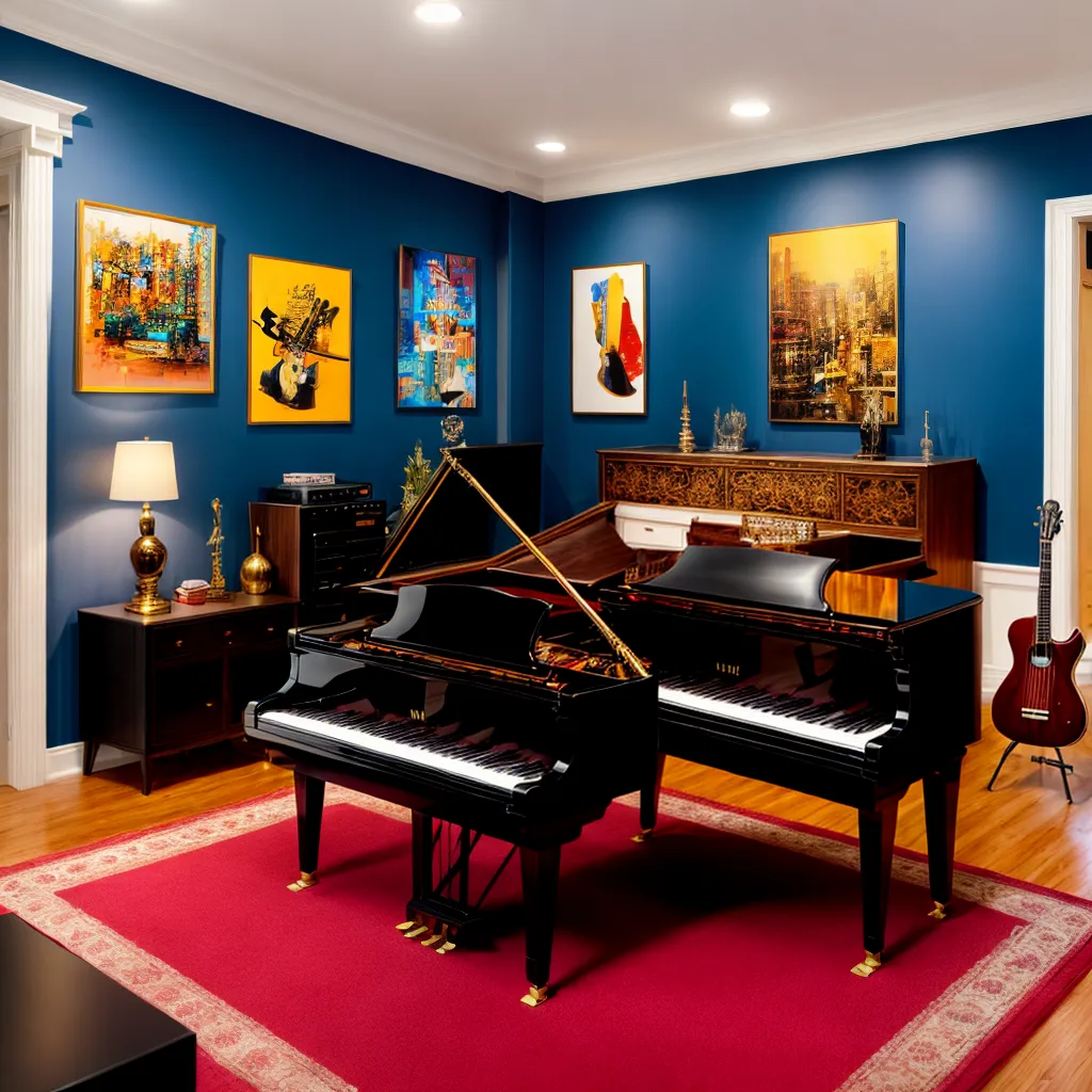 sala musical piano instrumentos