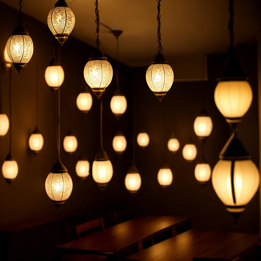 sala encantadora luzes lanternas