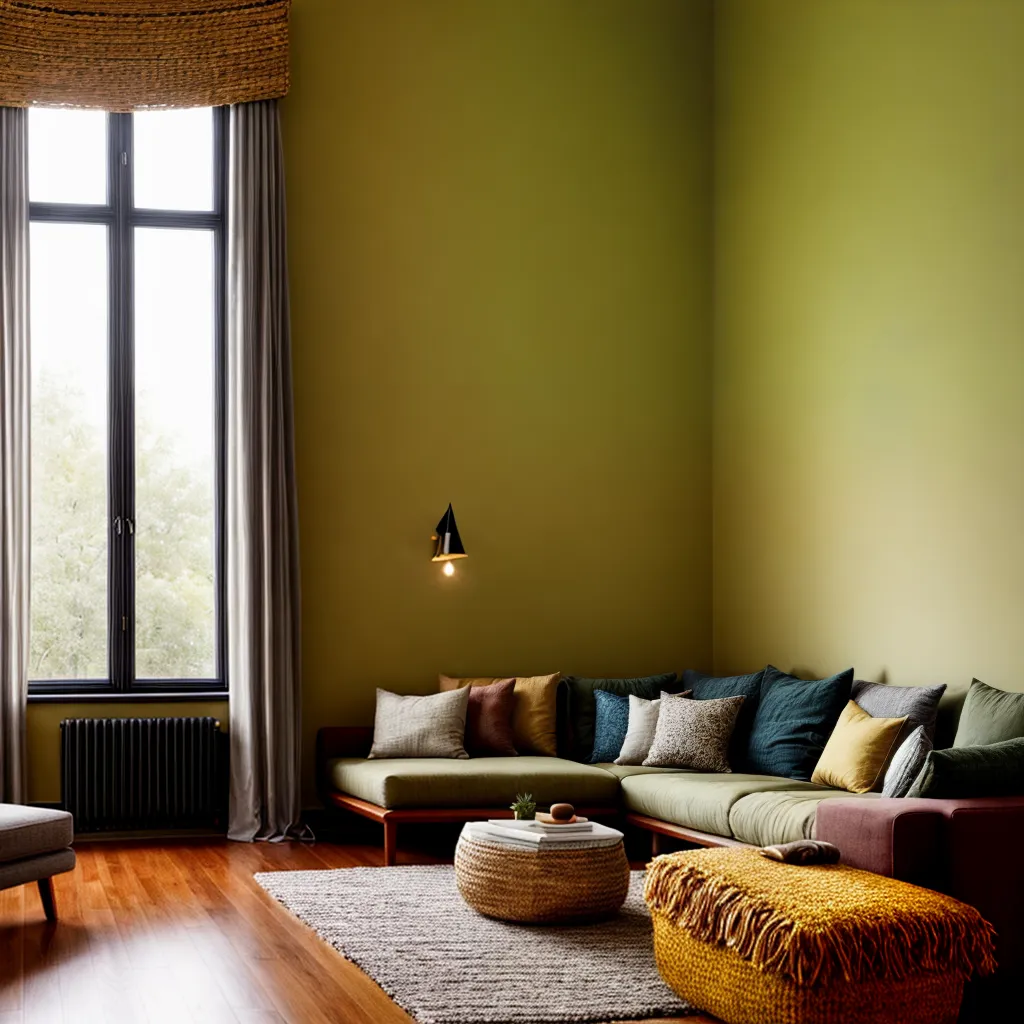 sala boho janela jardim capim dos pampas