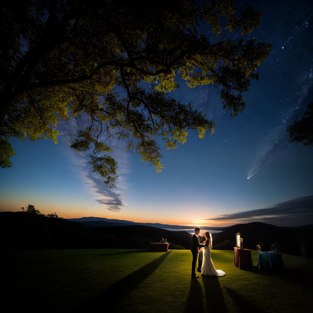 por do sol observatorio casamento astronomico