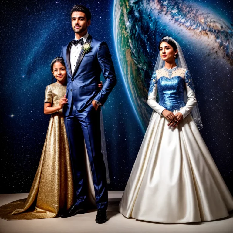 Casamento no planetário: tema cósmico