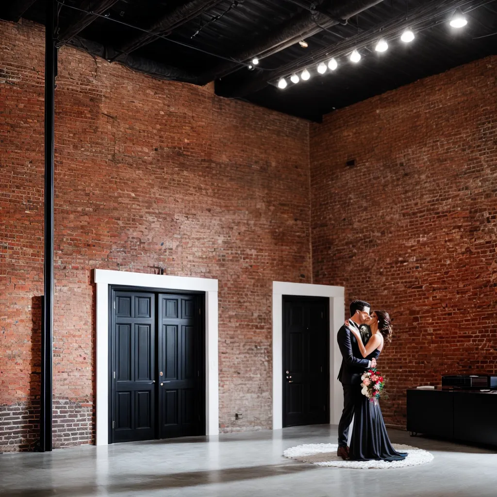 loft casamento urbano tijolos luzes