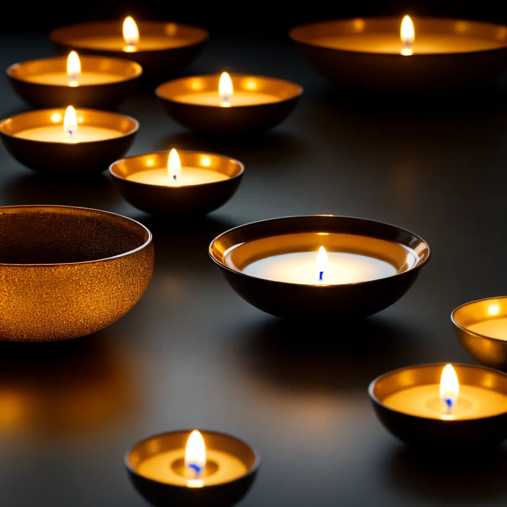 bowl agua velas flutuantes