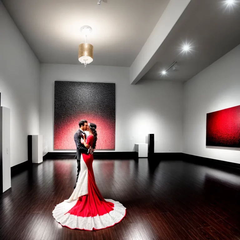 Casamento na galeria de arte: ambiente cultural