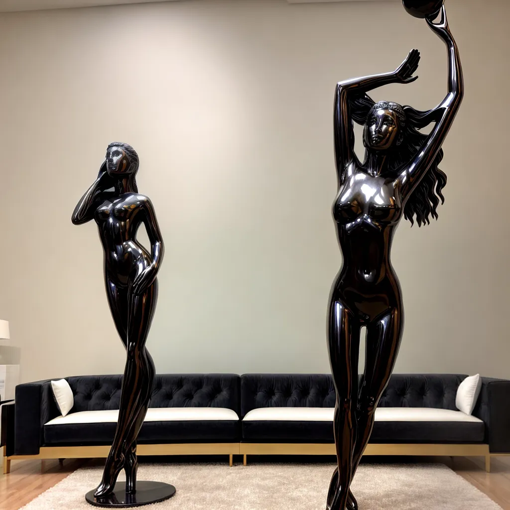 sala esculturas bronze elegancia
