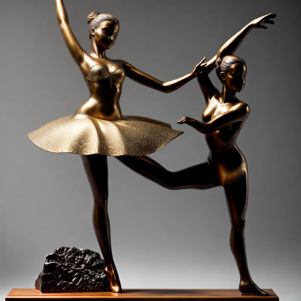 escultura bronze bailarina elegancia