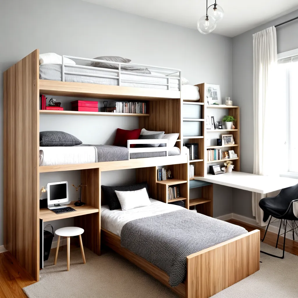 quarto estiloso loft minimalista funcional