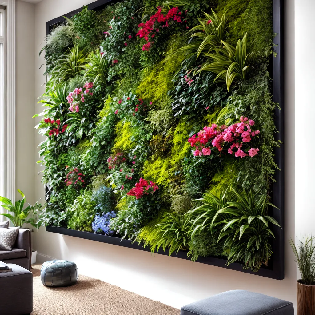 jardim vertical sala plantas natureza