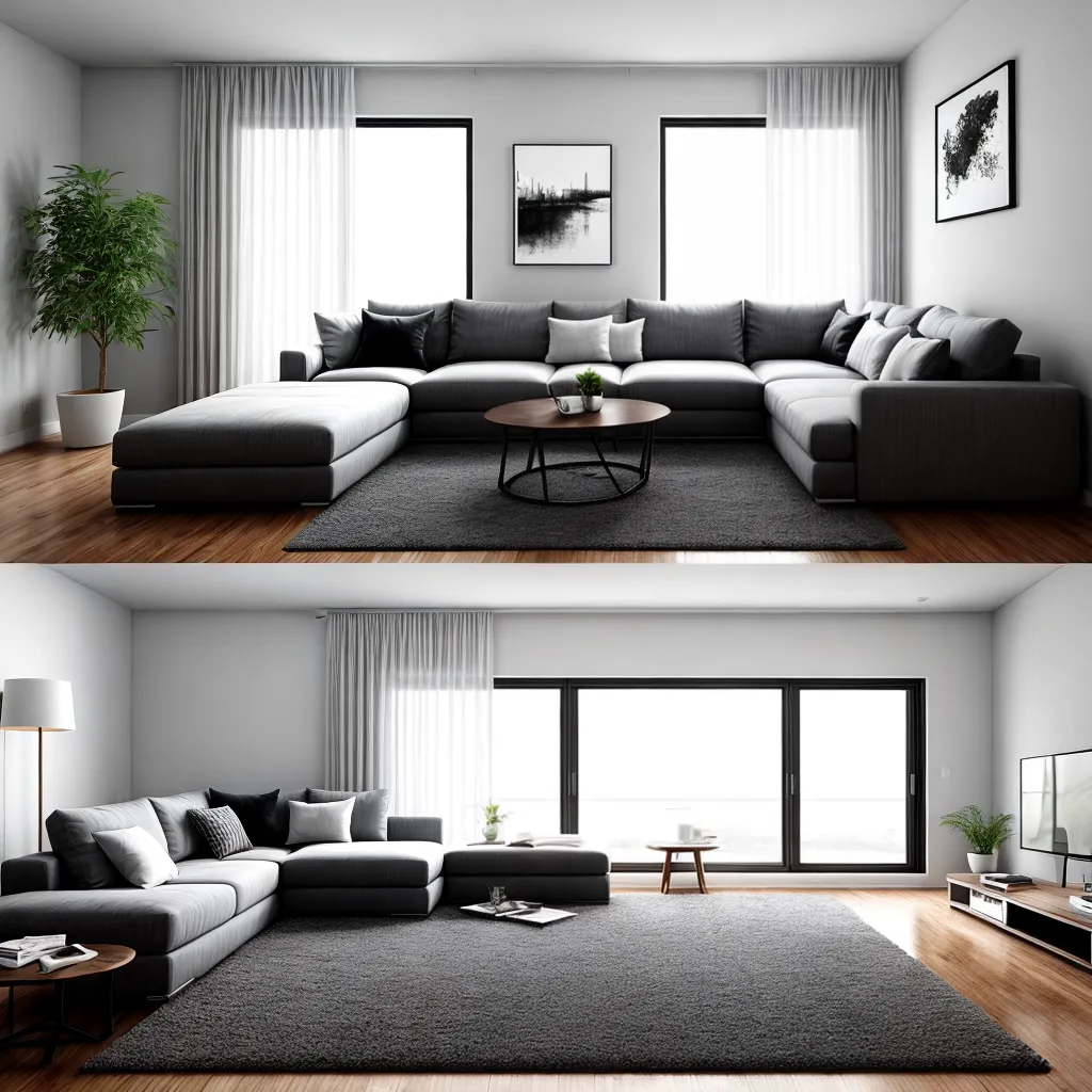 sala minimalista sofa neutro luz natural