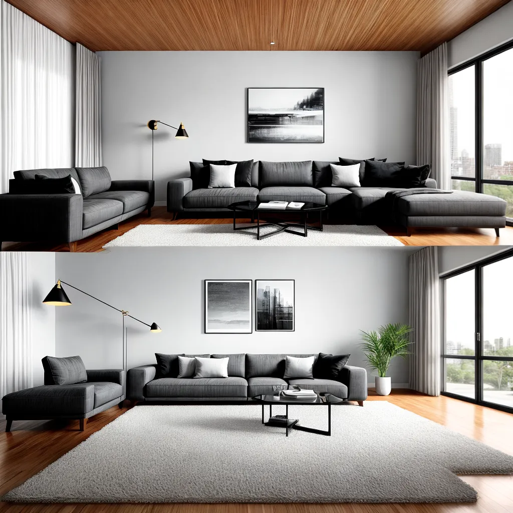 sala minimalista luz natural arte moderna