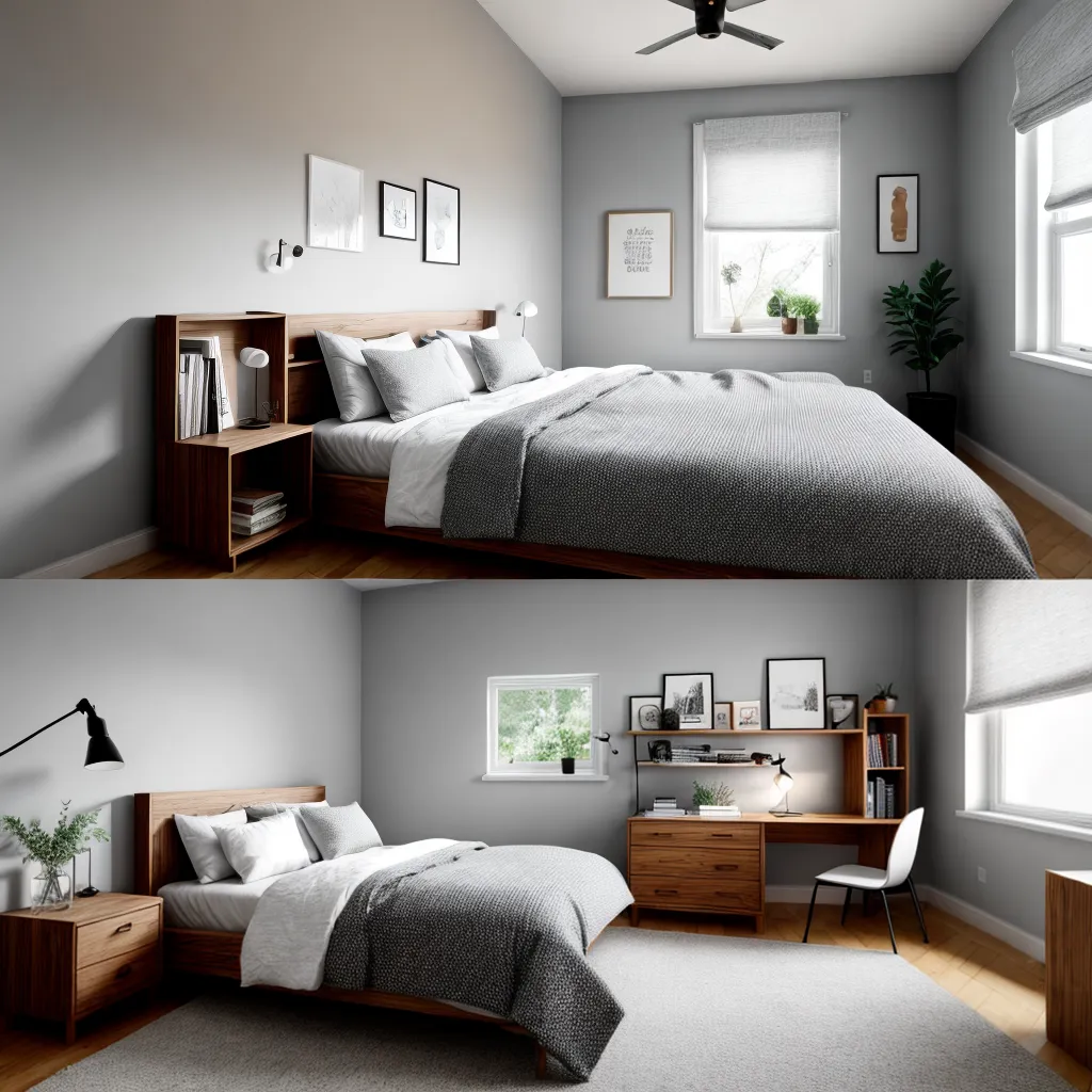 quarto solteiro confortavel moderno