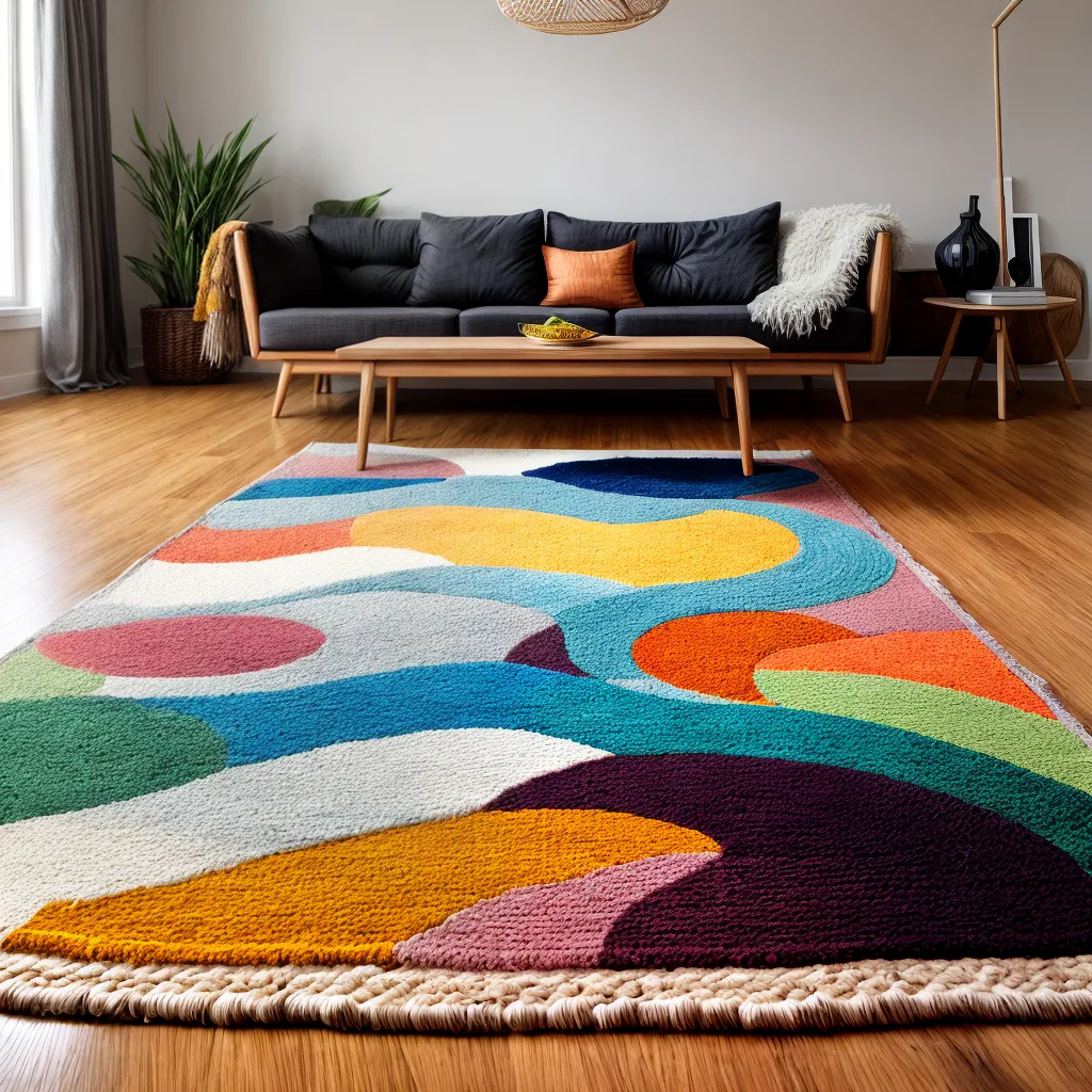 sala estar acochoada tapete croche 1