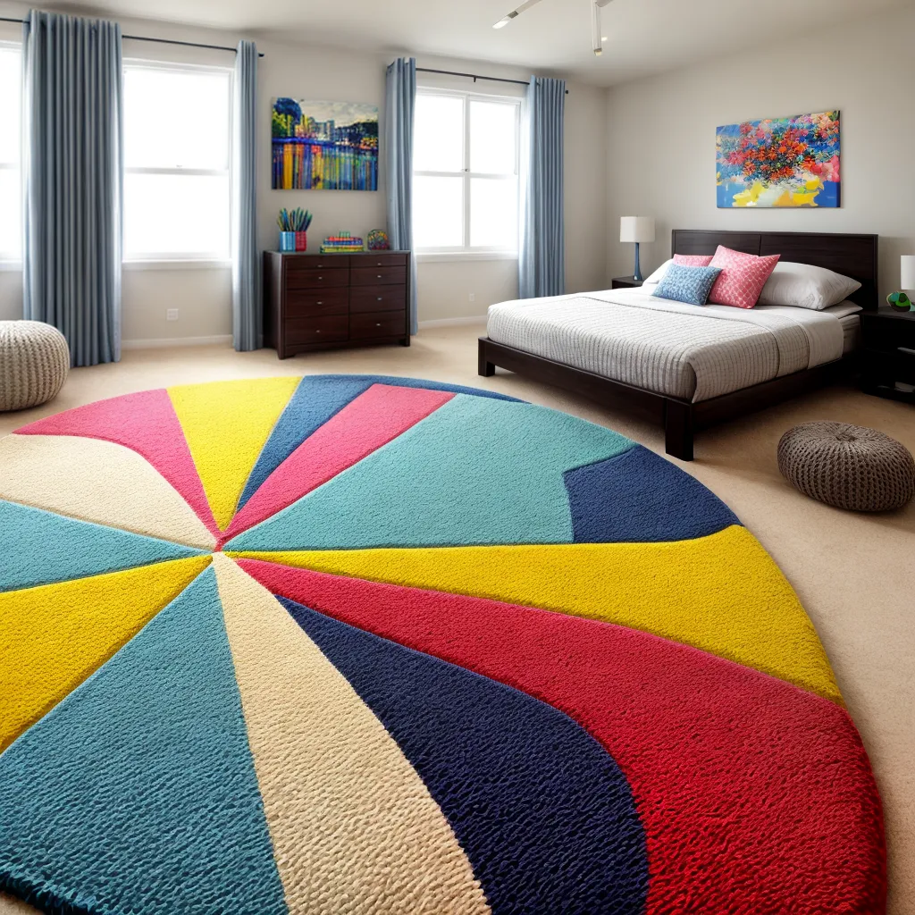 quarto infantil colorido tapete fofo