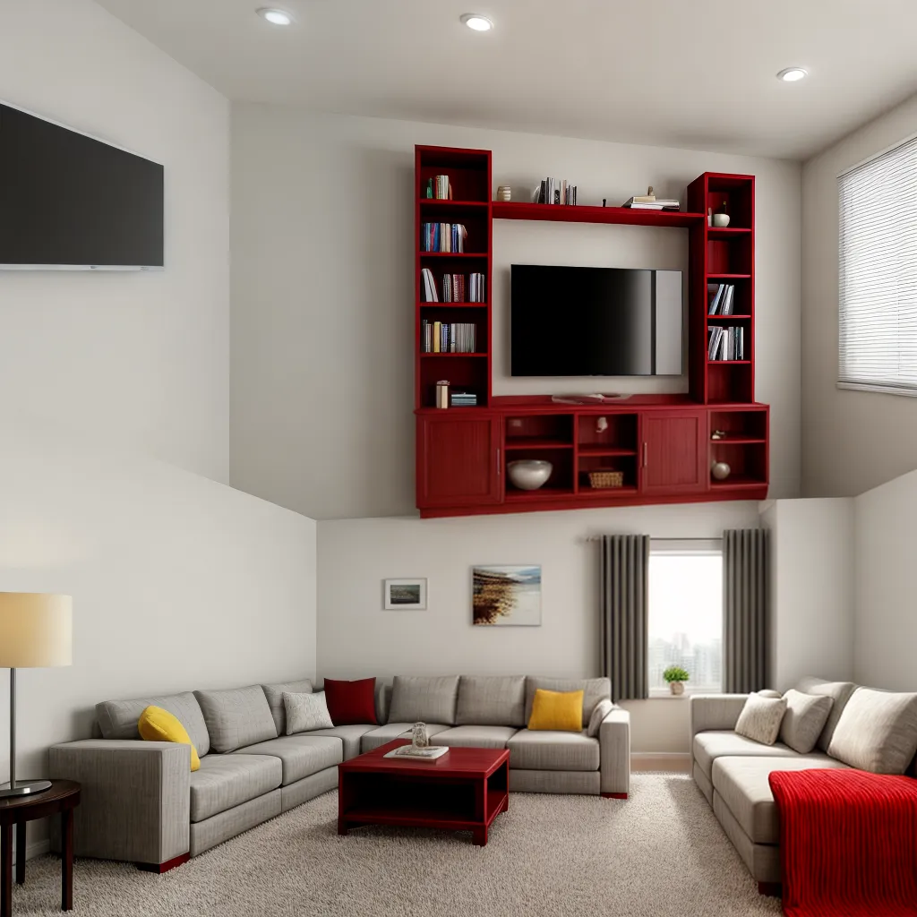 sala estar tv livros decoracao