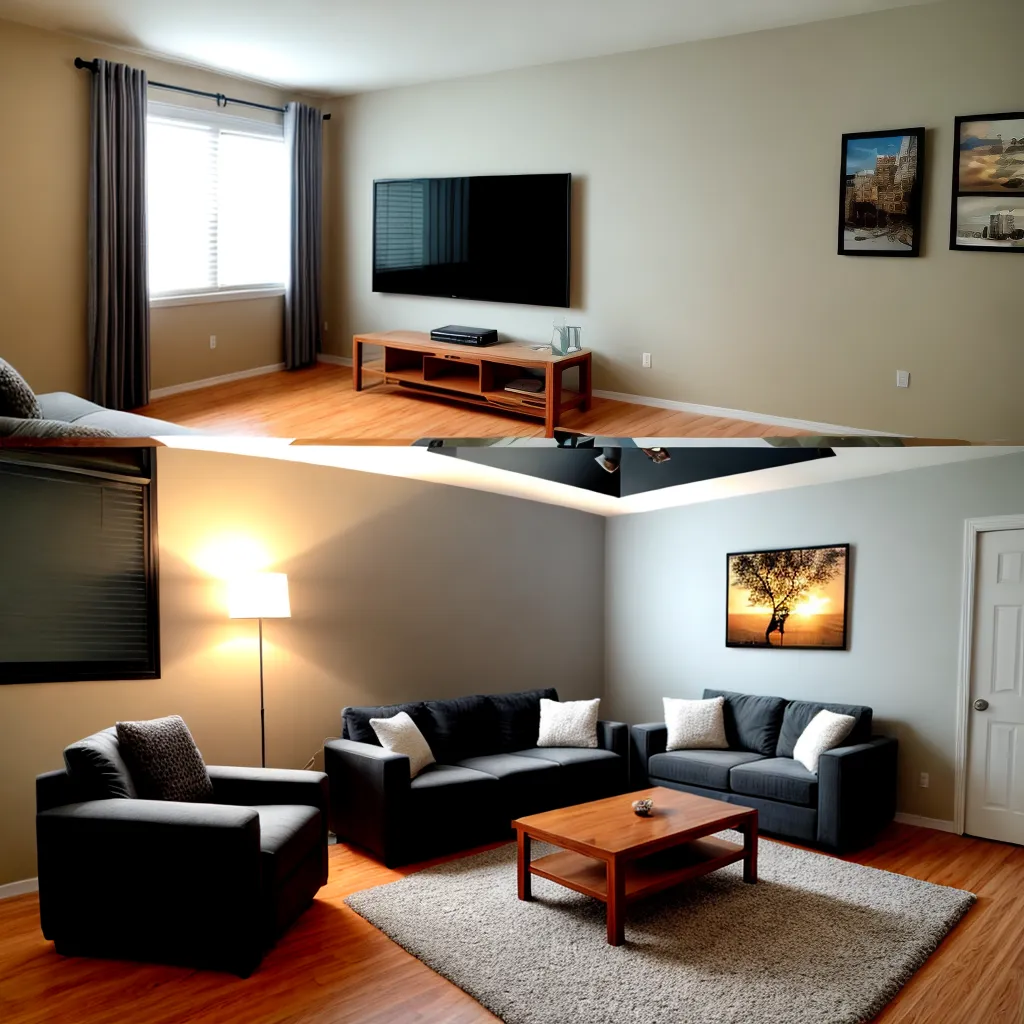 sala estar tv sofa conforto