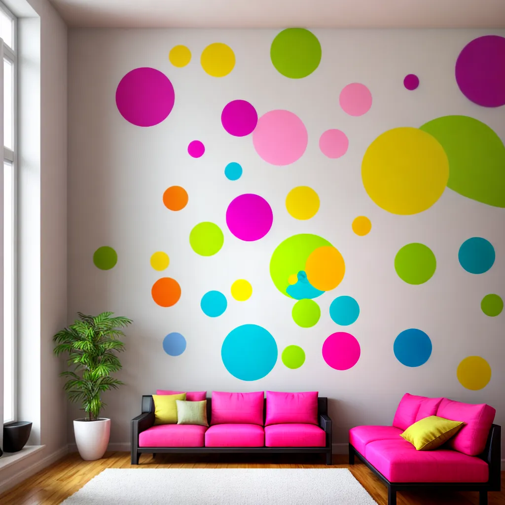parede adesivos coloridos criatividade