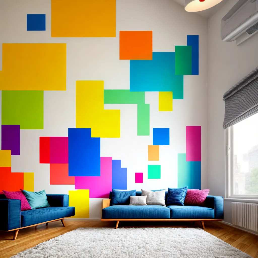 parede decals coloridos vibrantes