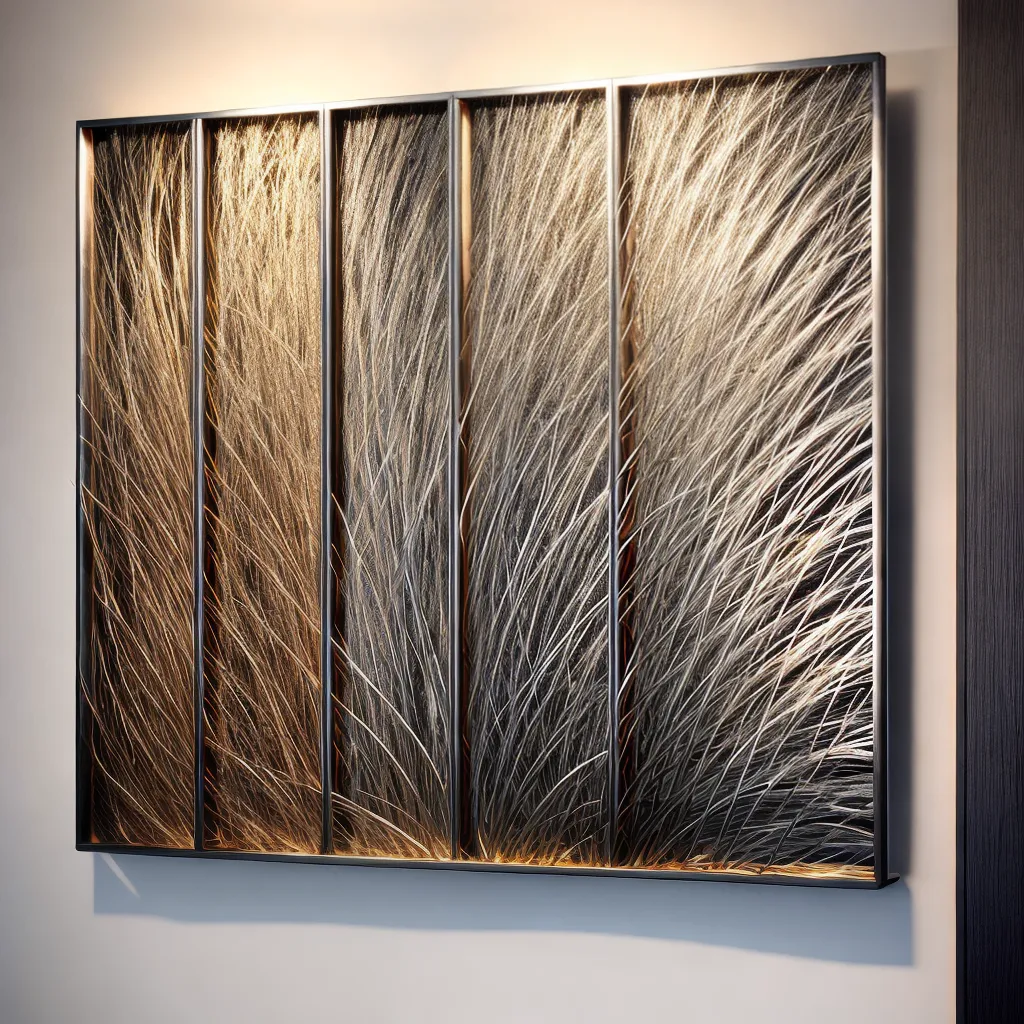 arte metalica parede esculturas brilho