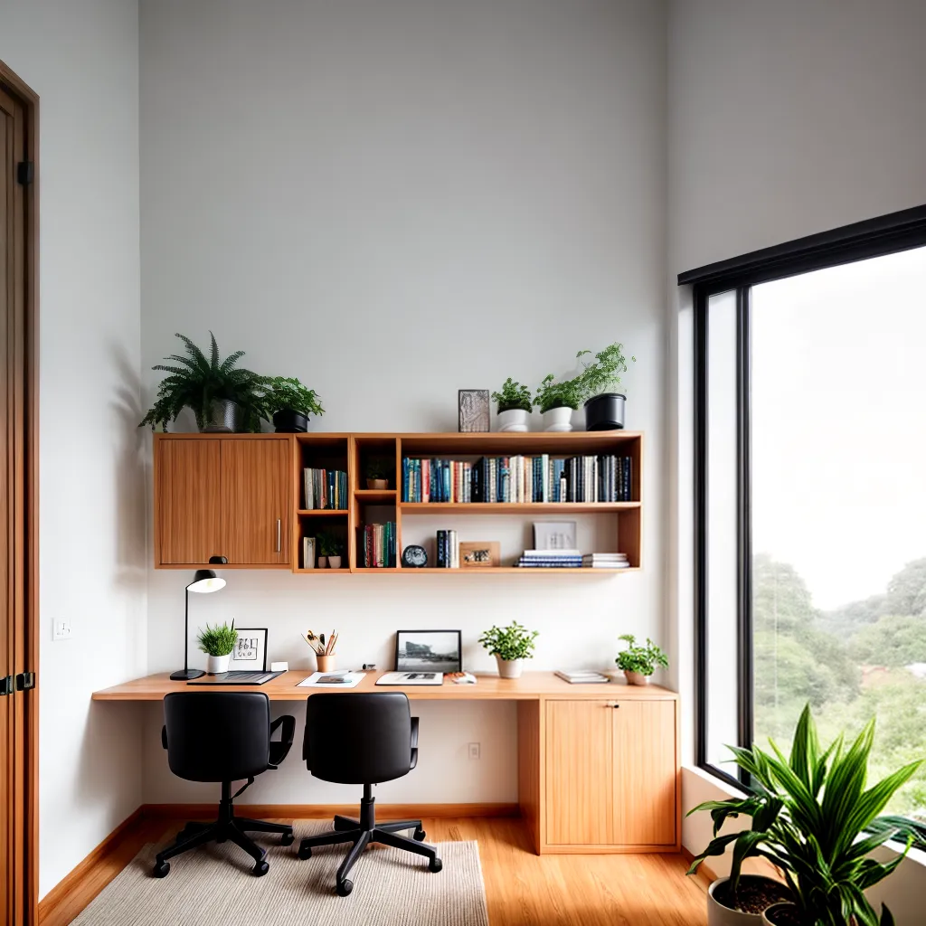 sala estudo minimalista luz natural