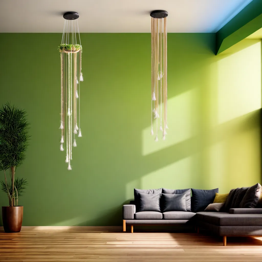sala plantas penduradas macrame